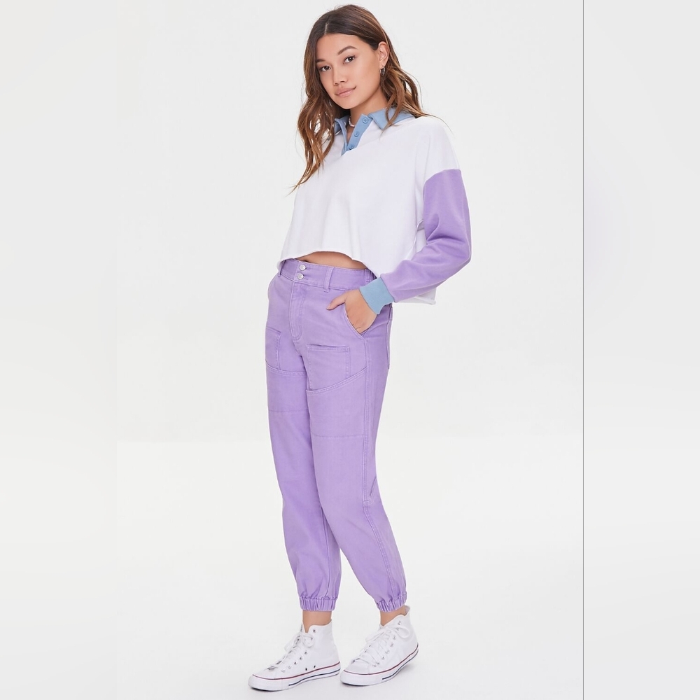 Forever 21 Lilac Utility Joggers